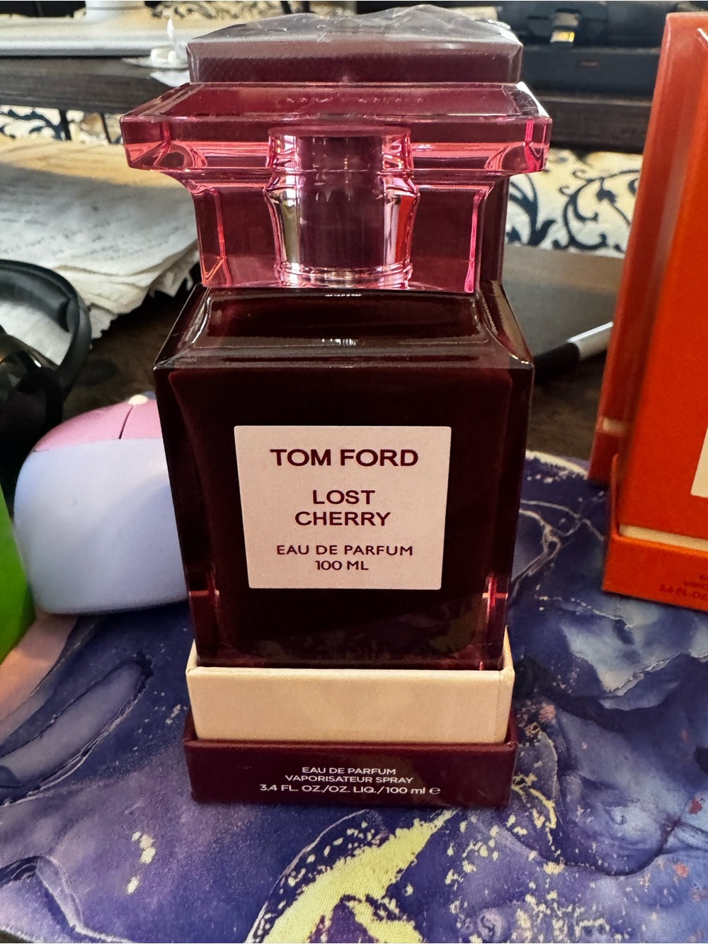 Tom Ford Lost Cherry Bottle in Deep Ruby and Pink Glass